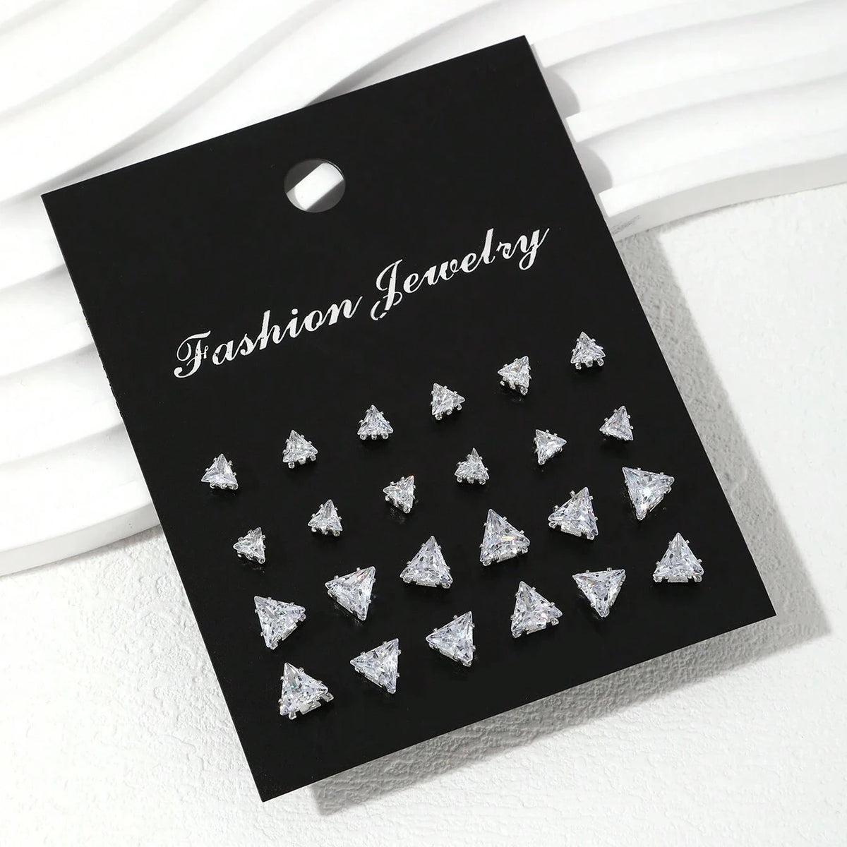Silver Stud Earrings Set
