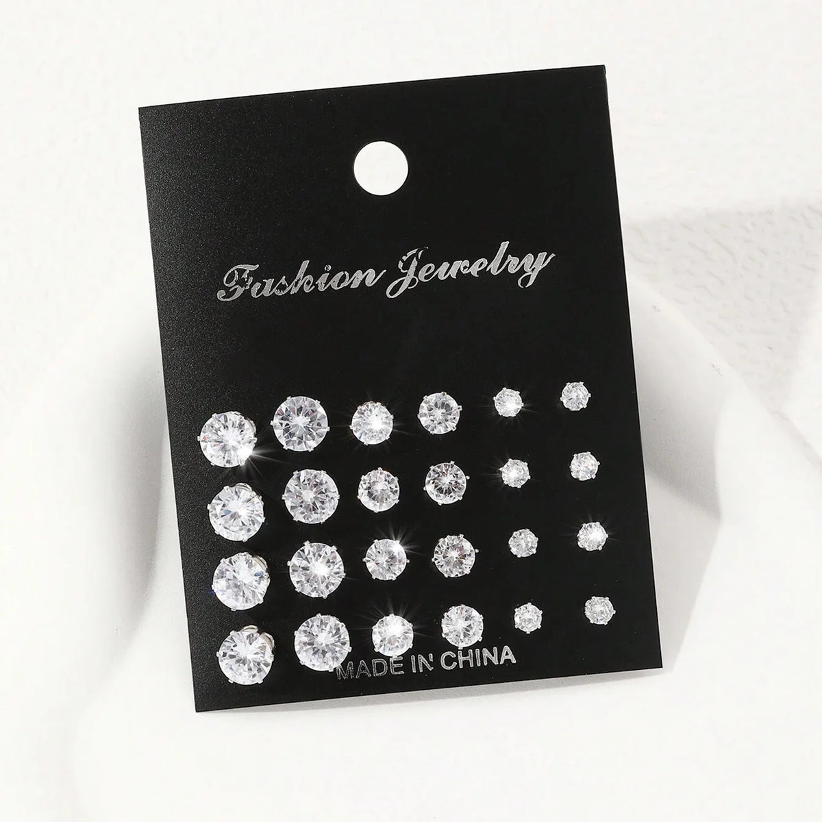 Silver Stud Earrings Set