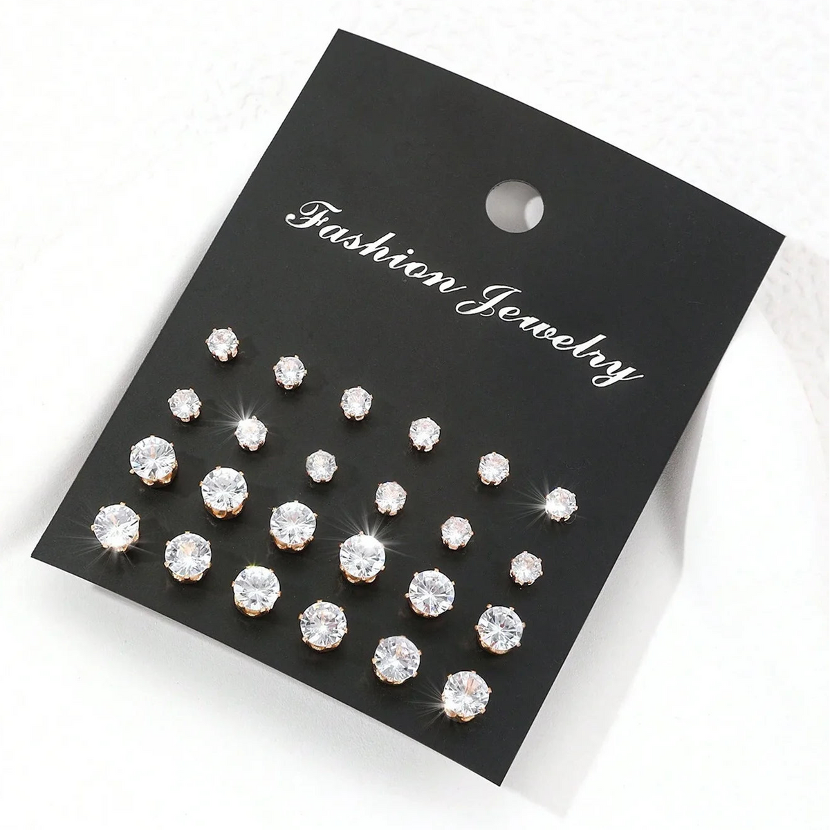 Silver Stud Earrings Set